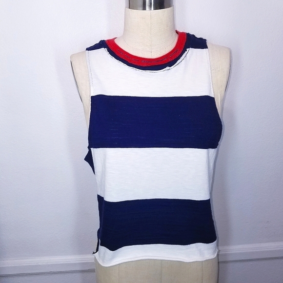 We the free | Stripe Nautical Sleeveless‎ Tank top, size Small - Picture 1 of 9